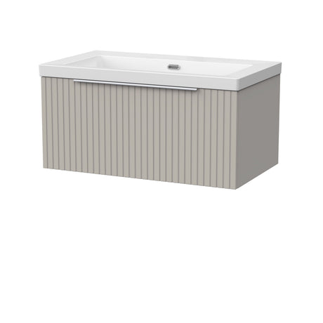 [BFLF3225K] Callingwood Contemporary Wall Hung 1 Drawer Vanity Unit with 0 Tap Hole Fireclay Basin, Choice of Size and Colour - Cutout