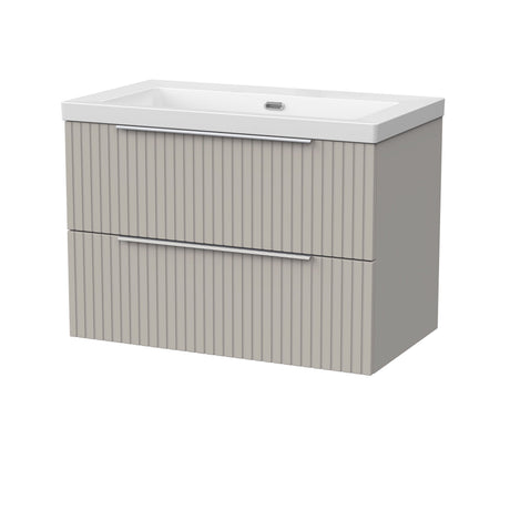 [BFLF3226K] Callingwood Contemporary Wall Hung 2 Drawer Vanity Unit with 0 Tap Hole Fireclay Basin, Choice of Size and Colour - Cutout