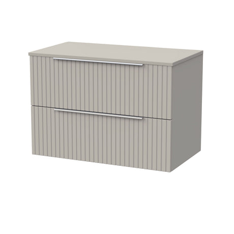 [BFLF3226W] Callingwood Contemporary Wall Hung 2 Drawer Vanity Unit with Laminate Worktop, Choice of Size and Colour - Cutout