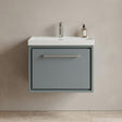 [BFLL2322E] Balterley Modern Bathroom 1 Soft Close Drawer Wall Hung Vanity Unit & Rectangular Basin, Coastal Grey, 600mm - Silo
