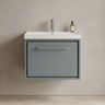 [BFLL2322E] Balterley Modern Bathroom 1 Soft Close Drawer Wall Hung Vanity Unit & Rectangular Basin, Coastal Grey, 600mm - Silo