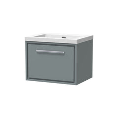 [BFLL2322K] Longnor Wall Hung Single Drawer Vanity Basin Unit with Modern Fireclay Basin, Choice of Size, Colour and Basin - Cutout