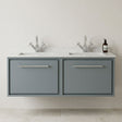 [BFLL2322WS2] Balterley 1200mm Wall Hung Single Drawer Vanity with Marble Worktop Basin - Coastal Grey - Silo