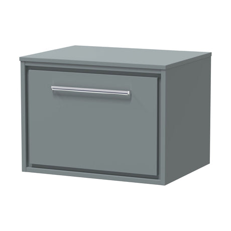 [BFLL2322W] Balterley 600mm Framed Design Wall Hung Single Drawer Vanity with Worktop - Coastal Grey - Cutout