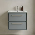 [BFLL2324C] Balterley  Modern Bathroom Wall Hung 2 Soft-Close Drawer Vanity Unit & Basin, Coastal Grey, 600mm - Silo