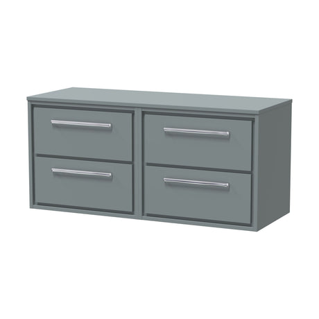 [BFLL2324W2] Balterley 1200mm Framed Design Wall Hung 4 Drawer Vanity with Worktop - Coastal Grey - Cutout