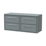 [BFLL2324W2] Longnor Contemporary Wall Hung 4 Drawer Vanity Unit with Colour Coordinating Worktop, 1200mm, Choice of Colour - Cutout