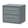 [BFLL2324W] Longnor Contemporary 2-Drawer Wall Hung Vanity Unit with Colour Coordinating Worktop, Choice of Size and Colour - Cutout