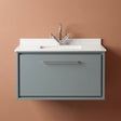 [BFLL2325WS1] Balterley 800mm Wall Hung Single Drawer with Marble Worktop Basin - Coastal Grey - Silo