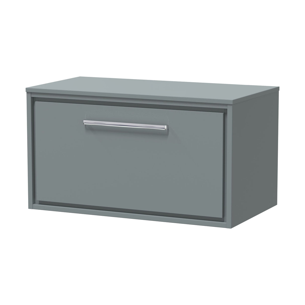 [BFLL2325W] Balterley 800mm Framed Design Wall Hung Single Drawer Vanity with Worktop - Coastal Grey - Cutout