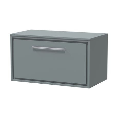 [BFLL2325W] Balterley 800mm Framed Design Wall Hung Single Drawer Vanity with Worktop - Coastal Grey - Cutout