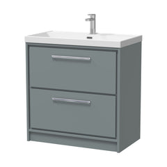[BFLL23335E] Longnor Floor Standing 2 Drawer Vanity Unit - Choice of Colour, Basin Type and Size - Cutout