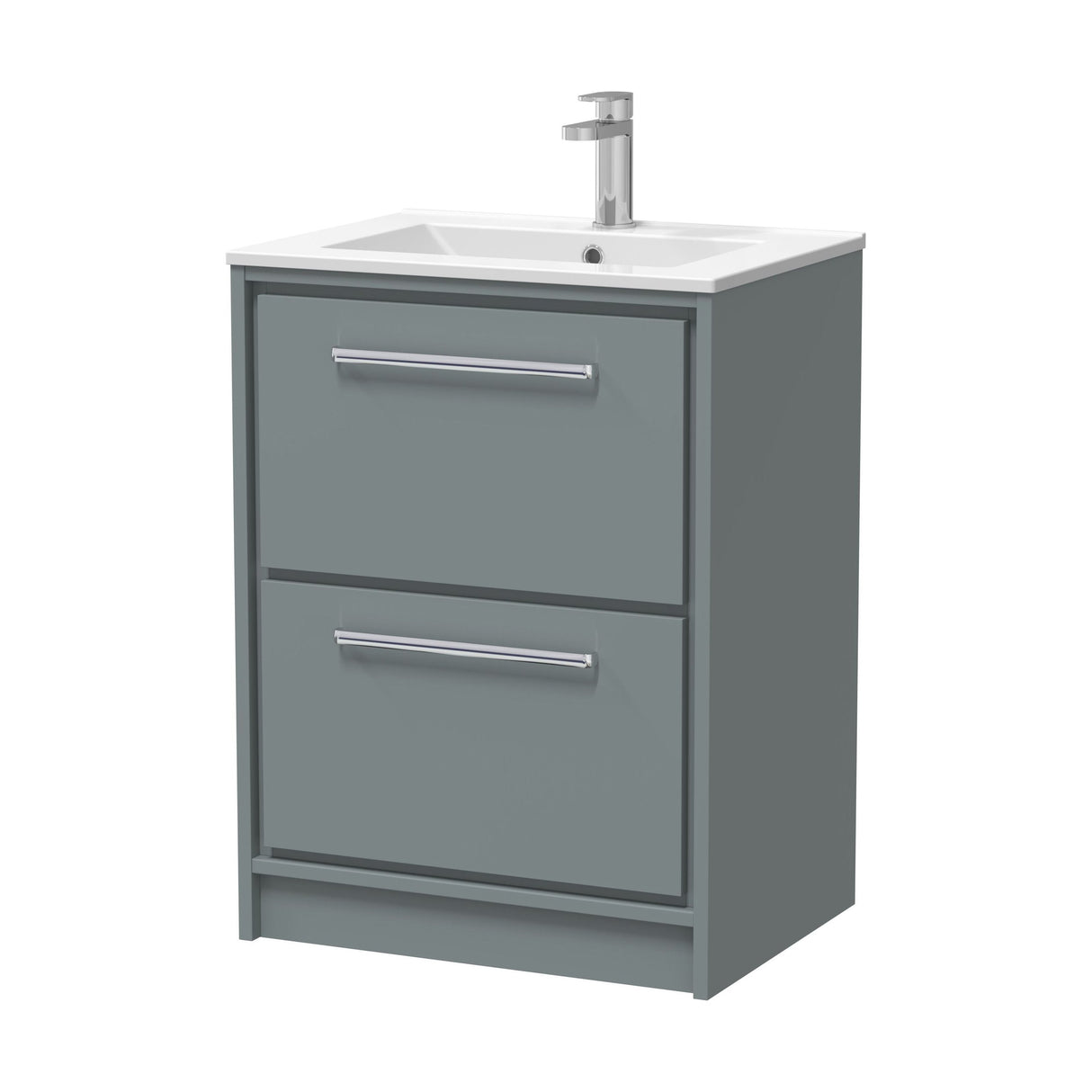 [BFLL2333C] Longnor Floor Standing 2 Drawer Vanity Unit - Choice of Colour, Basin Type and Size - Cutout