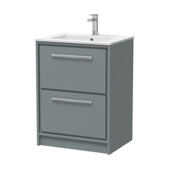 [BFLL2333C] Longnor Floor Standing 2 Drawer Vanity Unit - Choice of Colour, Basin Type and Size - Cutout