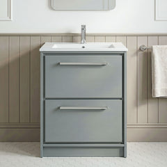 [BFLL2333C] Longnor Floor Standing 2 Drawer Vanity Unit - Choice of Colour, Basin Type and Size - Silo