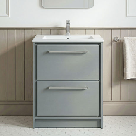 [BFLL2333C] Longnor Floor Standing 2 Drawer Vanity Unit - Choice of Colour, Basin Type and Size - Silo