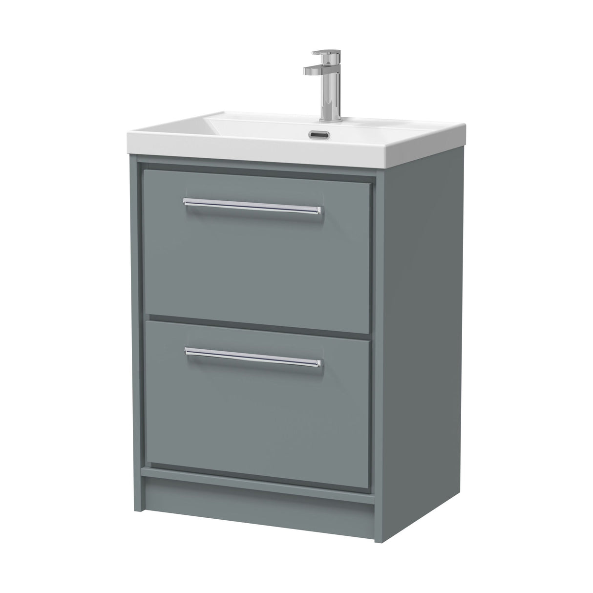 [BFLL2333E] Longnor Floor Standing 2 Drawer Vanity Unit - Choice of Colour, Basin Type and Size - Cutout