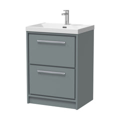 [BFLL2333E] Longnor Floor Standing 2 Drawer Vanity Unit - Choice of Colour, Basin Type and Size - Cutout