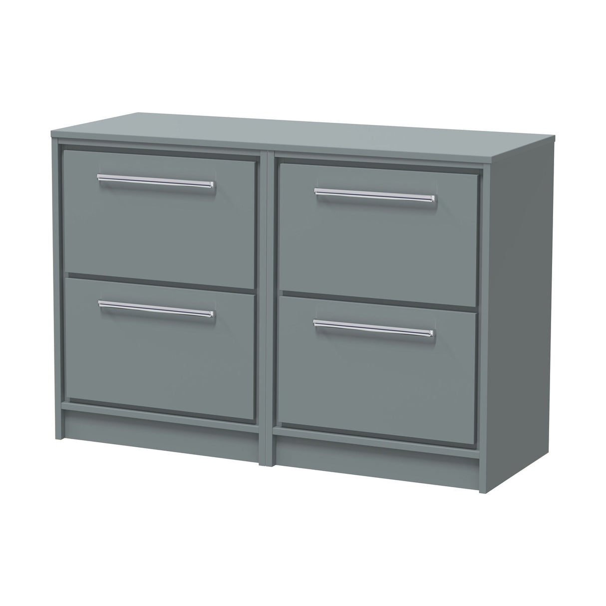 [BFLL2333W2] Balterley 1200mm Framed Design Floor Standing 4 Drawer Vanity with Worktop - Coastal Grey - Cutout