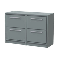 [BFLL2333W2] Balterley 1200mm Framed Design Floor Standing 4 Drawer Vanity with Worktop - Coastal Grey - Cutout