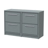 [BFLL2333W2] Longnor Contemporary Floor Standing 4-Drawer Vanity Unit with Colour Coordinating Worktop, 1200mm, Choice of Colour - Cutout