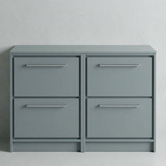 [BFLL2333W2] Balterley 1200mm Framed Design Floor Standing 4 Drawer Vanity with Worktop - Coastal Grey - Silo