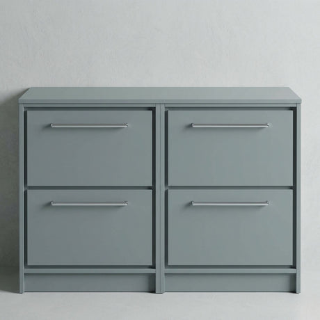 [BFLL2333W2] Balterley 1200mm Framed Design Floor Standing 4 Drawer Vanity with Worktop - Coastal Grey - Silo