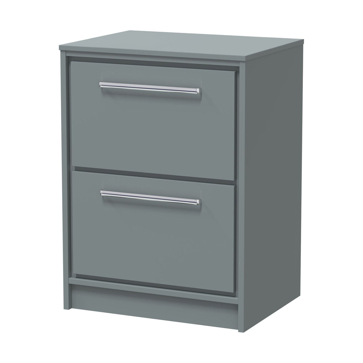 [BFLL2333W] Balterley 600mm Framed Design Floor Standing 2 Drawer Vanity with Worktop - Coastal Grey - Cutout