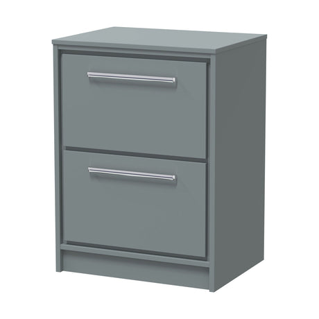 [BFLL2333W] Balterley 600mm Framed Design Floor Standing 2 Drawer Vanity with Worktop - Coastal Grey - Cutout