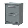 [BFLL2333W] Longnor Contemporary 2 Drawer Floor Standing Vanity Unit with Colour Coordinating Worktop, Choice of Size and Colour - Cutout