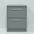 [BFLL2333W] Balterley 600mm Framed Design Floor Standing 2 Drawer Vanity with Worktop - Coastal Grey - Silo