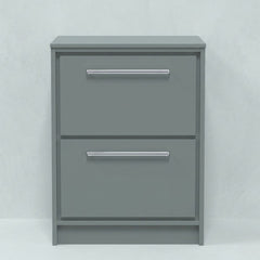 [BFLL2333W] Balterley 600mm Framed Design Floor Standing 2 Drawer Vanity with Worktop - Coastal Grey - Silo