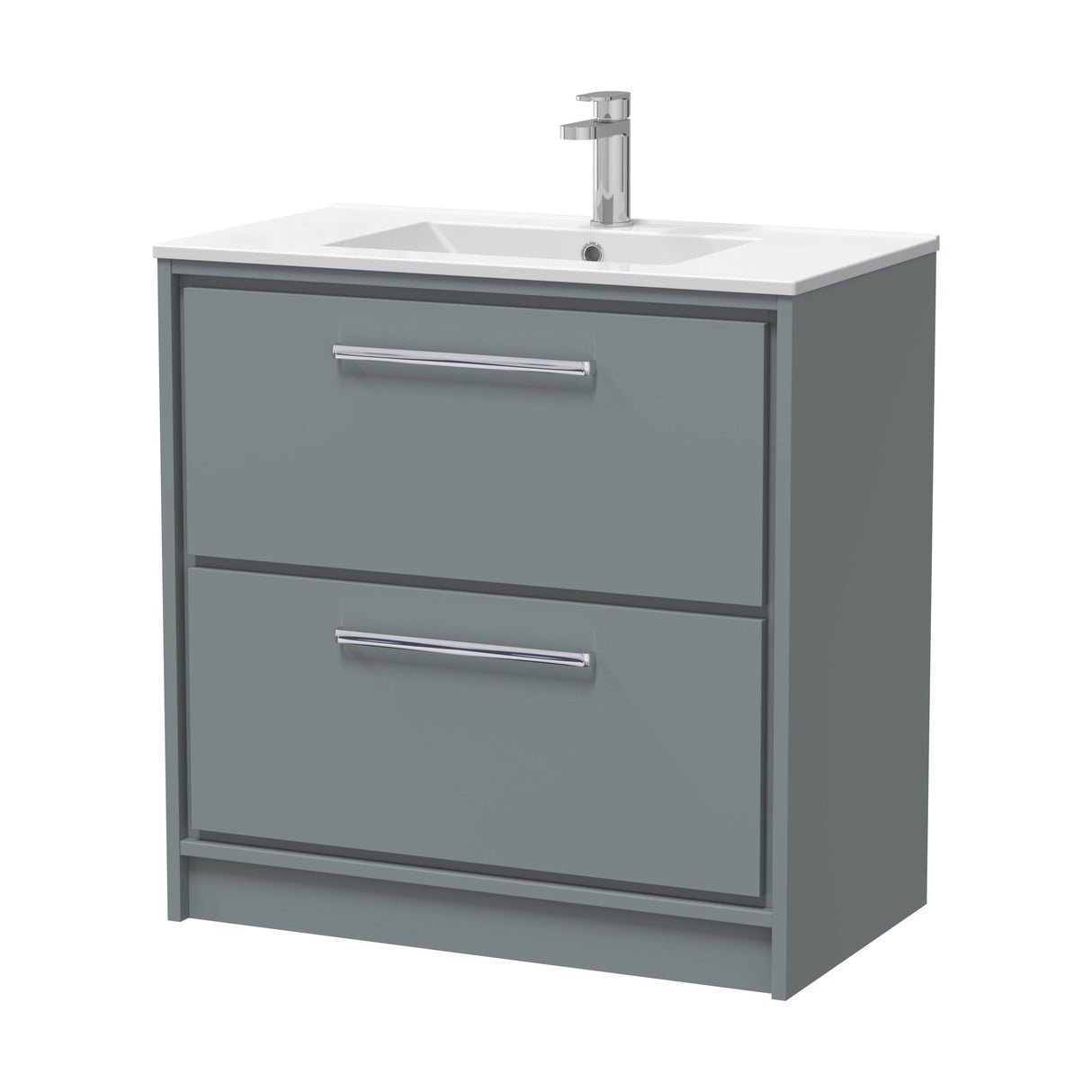 [BFLL2335C] Longnor Floor Standing 2 Drawer Vanity Unit - Choice of Colour, Basin Type and Size - Cutout