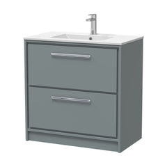 [BFLL2335C] Longnor Floor Standing 2 Drawer Vanity Unit - Choice of Colour, Basin Type and Size - Cutout