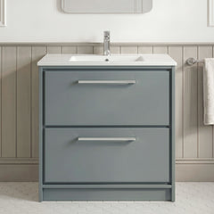 [BFLL2335C] Longnor Floor Standing 2 Drawer Vanity Unit - Choice of Colour, Basin Type and Size - Silo