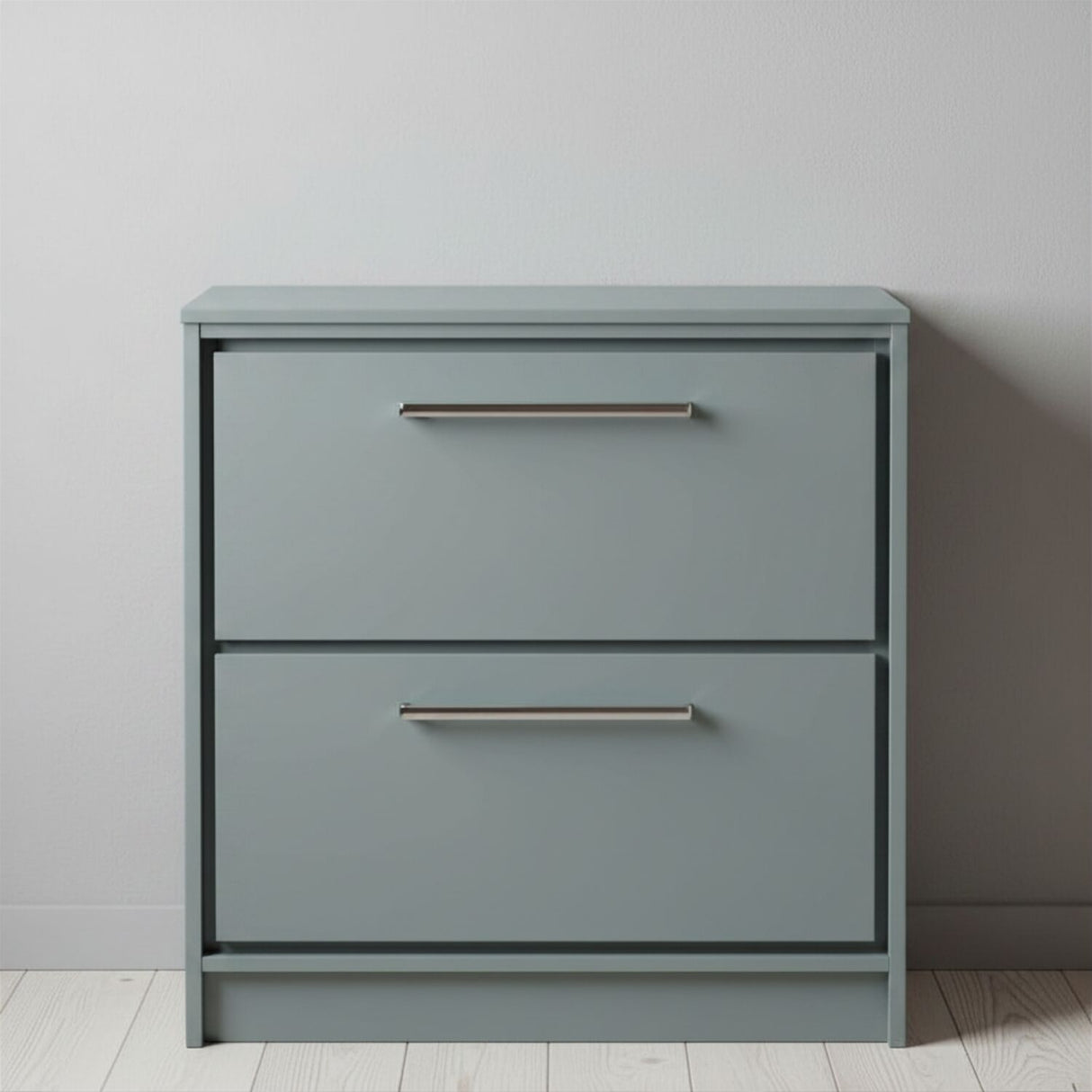 [BFLL2335W] Balterley 800mm Framed Design Floor Standing 2 Drawer Vanity with Worktop - Coastal Grey - Silo