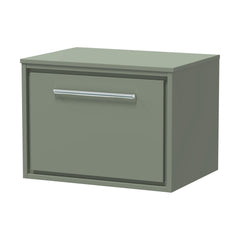 [BFLL3122W] Balterley 600mm Framed Design Wall Hung Single Drawer Vanity with Worktop - Fern Green - Cutout
