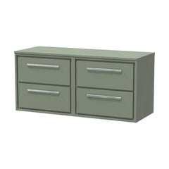 [BFLL3124W2] Longnor Contemporary Wall Hung 4 Drawer Vanity Unit with Colour Coordinating Worktop, 1200mm, Choice of Colour - Cutout