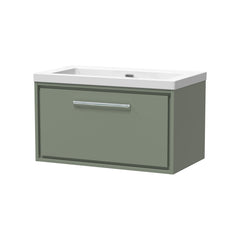 [BFLL3125K] Longnor Wall Hung Single Drawer Vanity Basin Unit with Modern Fireclay Basin, Choice of Size, Colour and Basin - Cutout