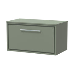[BFLL3125W] Balterley 800mm Framed Design Wall Hung Single Drawer Vanity with Worktop - Fern Green - Cutout