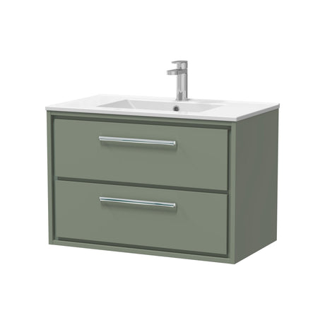 [BFLL3126C] Longnor Modern Wall Hung 2 Drawer Vanity Basin Unit with Minimalist Basin, Choice of Size and Colour - Cutout