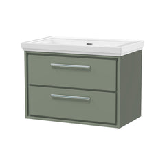 [BFLL3126H] Longnor 2 Drawer Wall Hung Vanity Basin Unit with 0 Tap Hole Traditional Fireclay Basin, Choice of Size and Colour - Cutout