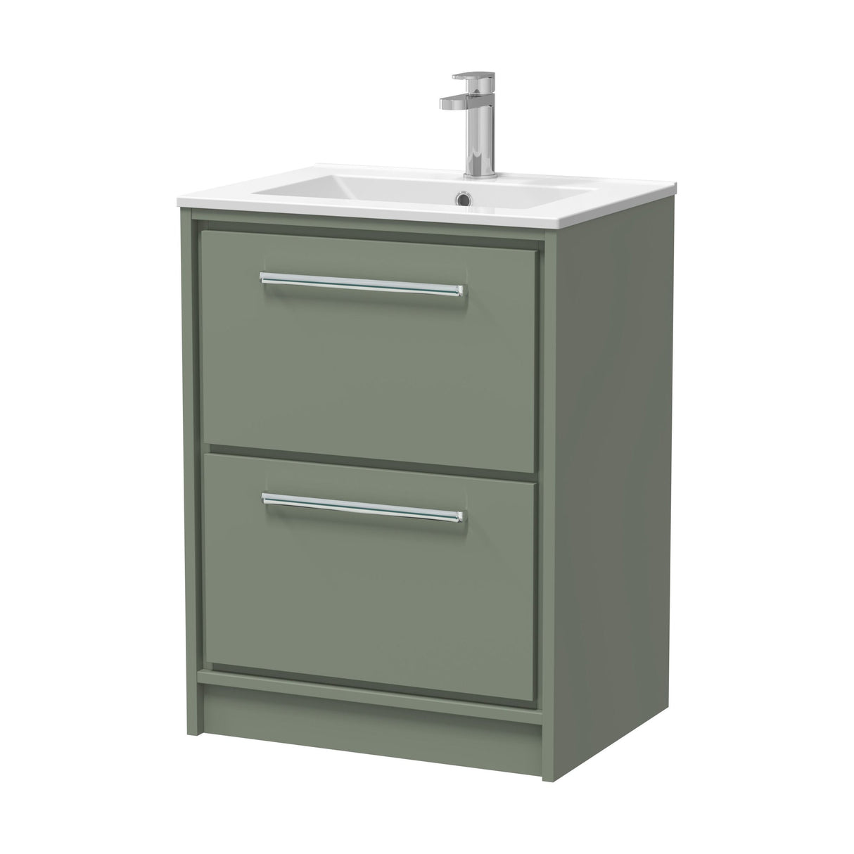 [BFLL3133C] Longnor Floor Standing 2 Drawer Vanity Unit - Choice of Colour, Basin Type and Size - Cutout