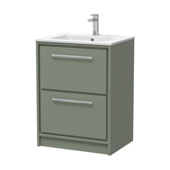 [BFLL3133C] Longnor Floor Standing 2 Drawer Vanity Unit - Choice of Colour, Basin Type and Size - Cutout