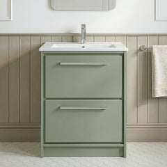 [BFLL3133C] Longnor Floor Standing 2 Drawer Vanity Unit - Choice of Colour, Basin Type and Size - Silo