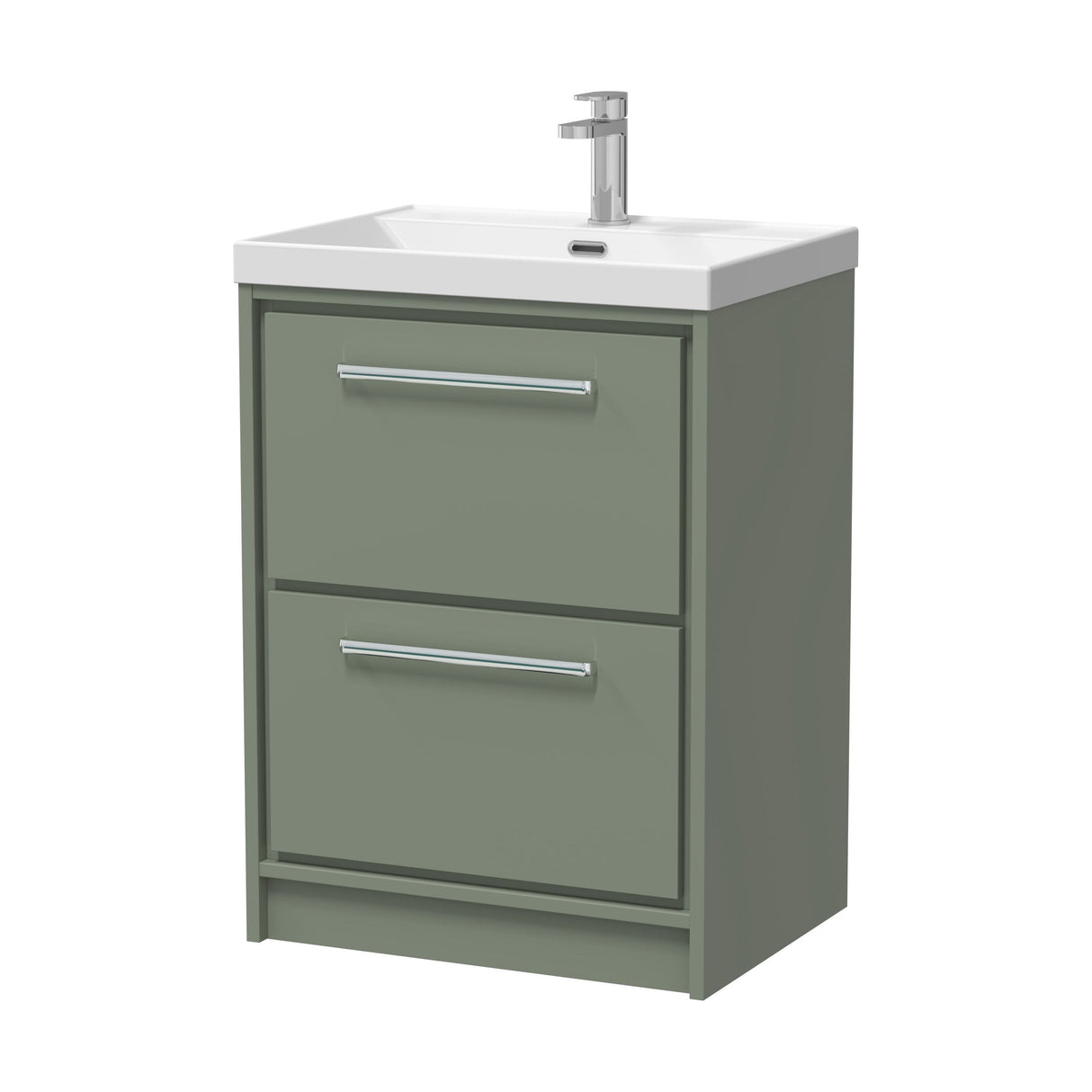 [BFLL3133E] Longnor Floor Standing 2 Drawer Vanity Unit - Choice of Colour, Basin Type and Size - Cutout