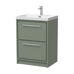 [BFLL3133E] Longnor Floor Standing 2 Drawer Vanity Unit - Choice of Colour, Basin Type and Size - Cutout