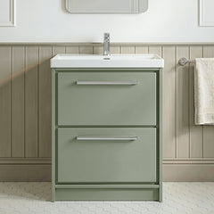 [BFLL3133E] Longnor Floor Standing 2 Drawer Vanity Unit - Choice of Colour, Basin Type and Size - Silo