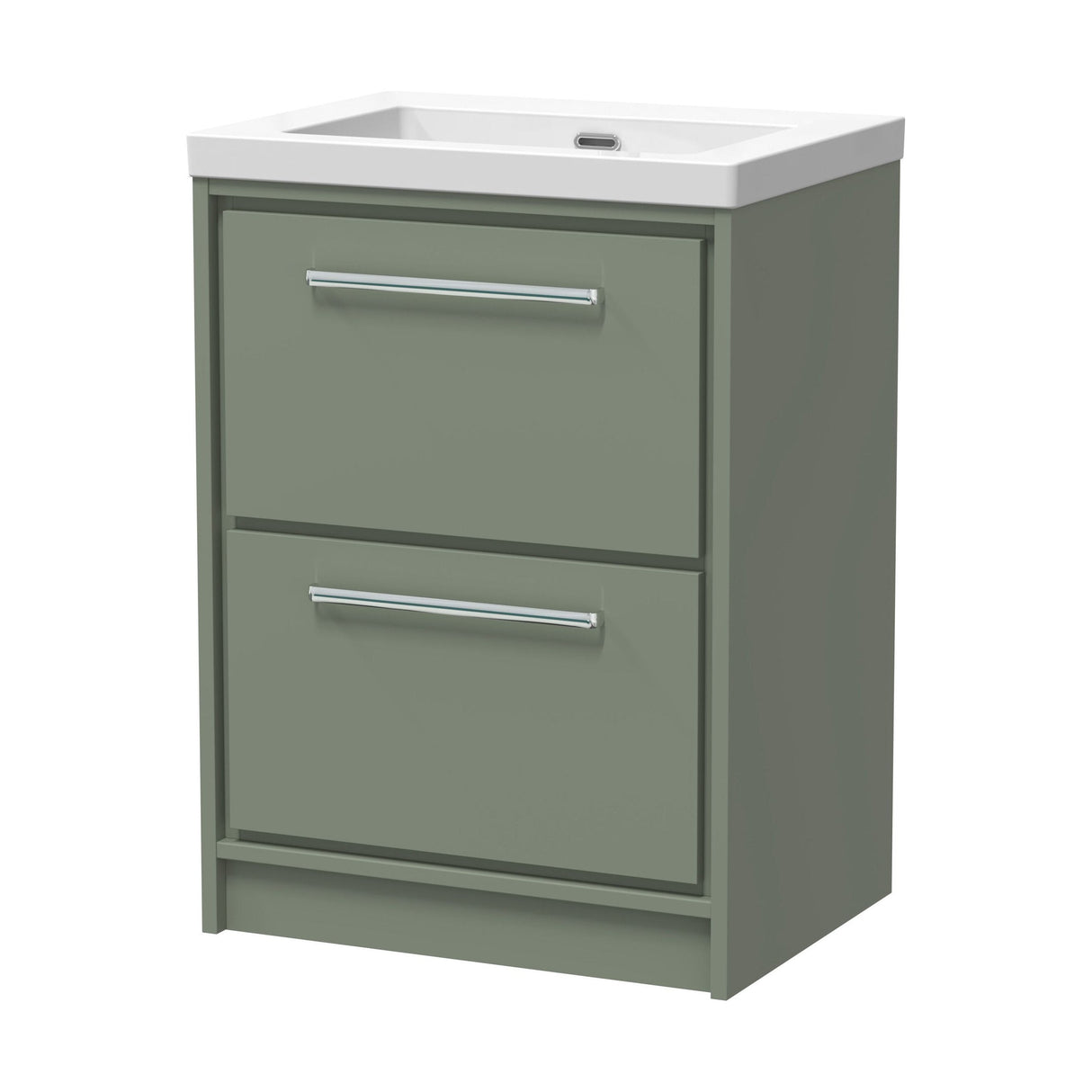 [BFLL3133K] Longnor 2 Drawer Floor Standing Vanity Unit with Modern Fireclay Basin, Choice of Size/Basin Type/Colour - Cutout