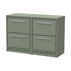 [BFLL3133W2] Longnor Contemporary Floor Standing 4-Drawer Vanity Unit with Colour Coordinating Worktop, 1200mm, Choice of Colour - Cutout